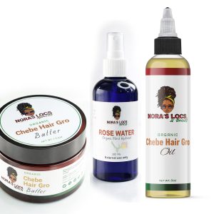 Chebe Hair Butter 3.53 Oz + Chebe Organic Hair Oil 8 Oz + Pure Organic Rose waters