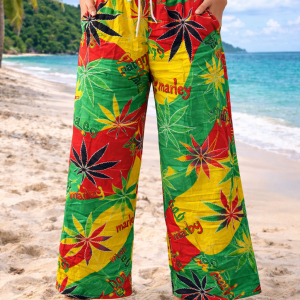 Straight-leg soft cotton trousers with African-inspired design and pockets-effortlessly stylish, comfortable, and empowering for everyday wear 14