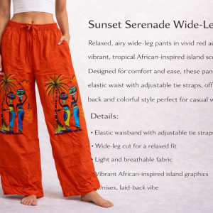 Straight-leg soft cotton trousers with African-inspired design and pockets-effortlessly stylish, comfortable, and empowering for everyday wear 19