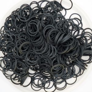 Rubber bands-strong-for hair styling black