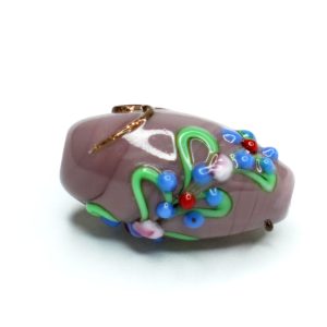 Hand Painted bead gray
