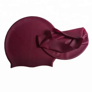 swim cap maroon