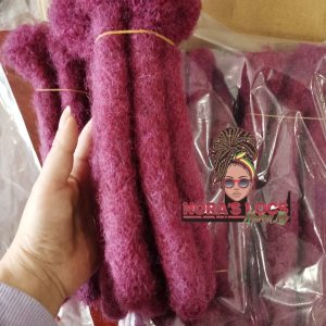 Wicks Human Hair Loc Extensions for Man/Woman Magenta