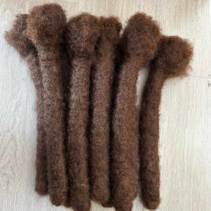 Wicks Human Hair Loc Extensions for Man/Woman Dark Brown