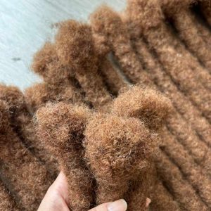 Wicks Human Hair Loc Extensions for Man/Woman Brown